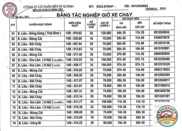nhà xe hà nội đi bình liêu