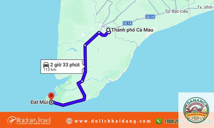 lịch trình đất mũi cà mau