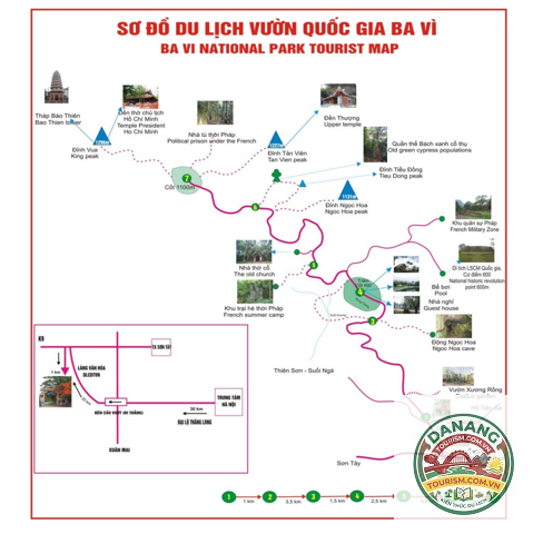 lịch trình du lịch ba vì 1 ngày