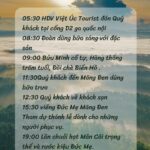 lịch trình du lịch bằng máy bay