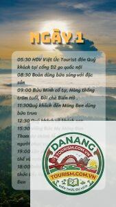 lịch trình du lịch bằng máy bay