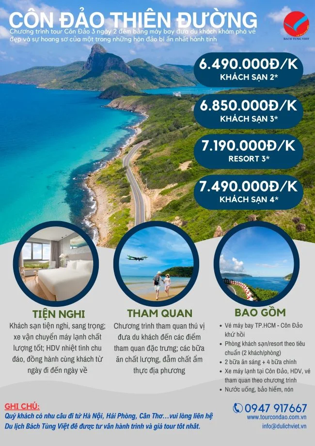 lịch trình du lịch côn đảo 3 ngày 2 đêm