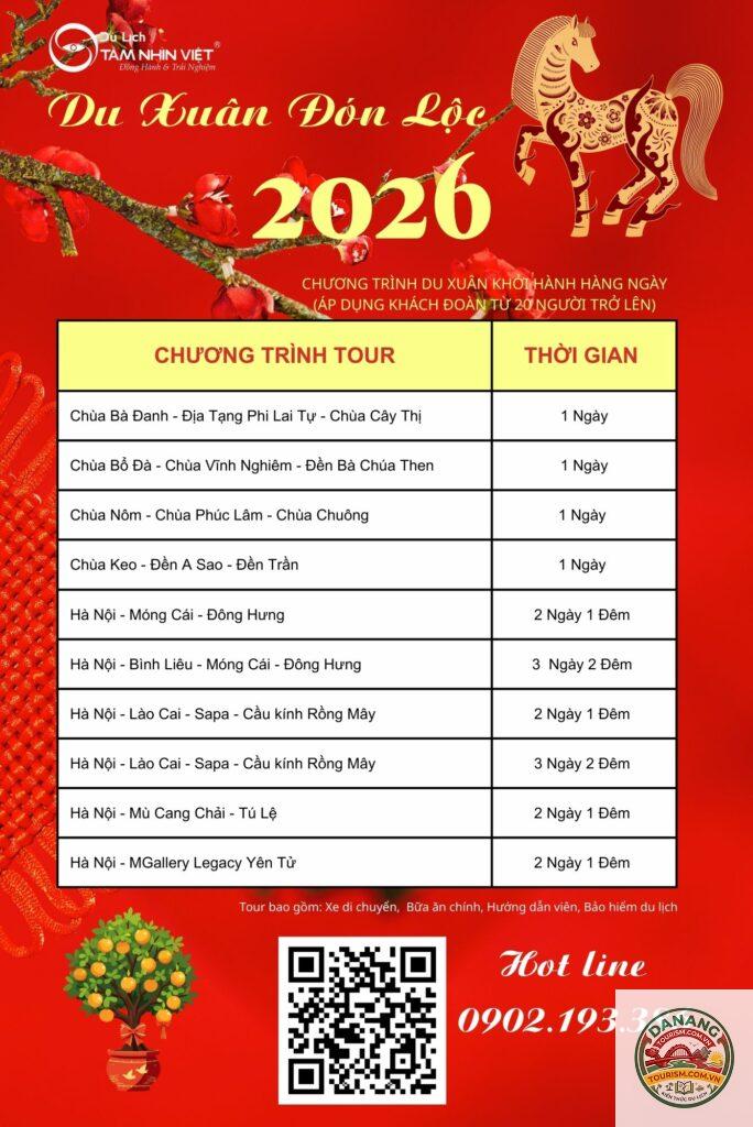 lịch trình du lịch mùa xuân