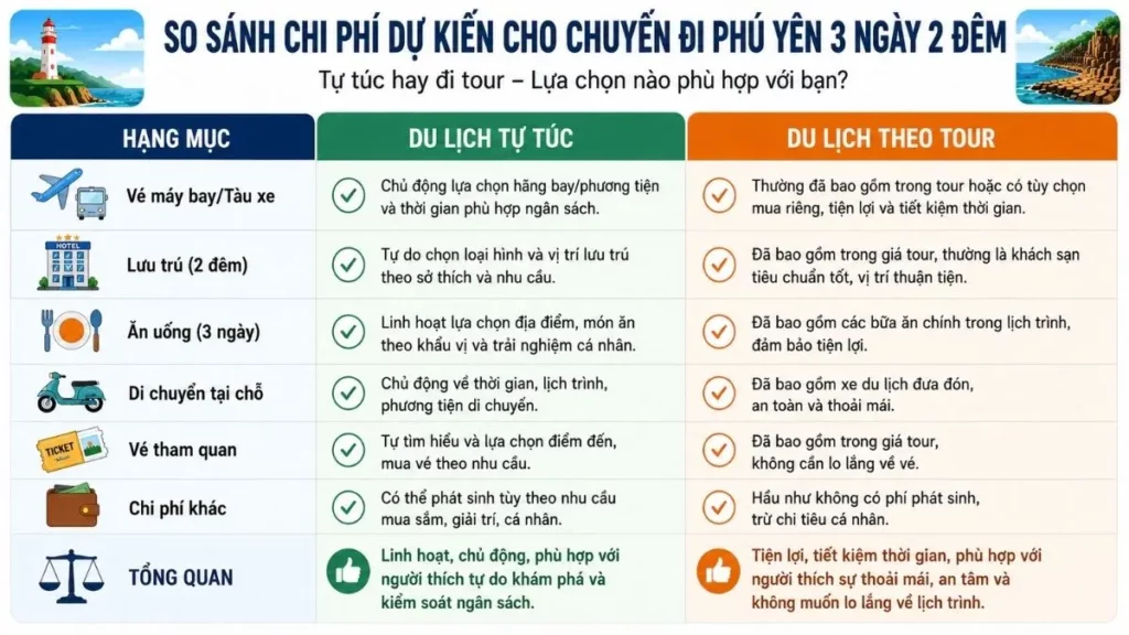 lịch trình du lịch phú yên tự túc