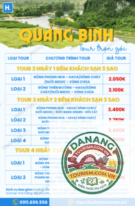 lịch trình du lịch quảng bình tiết kiệm