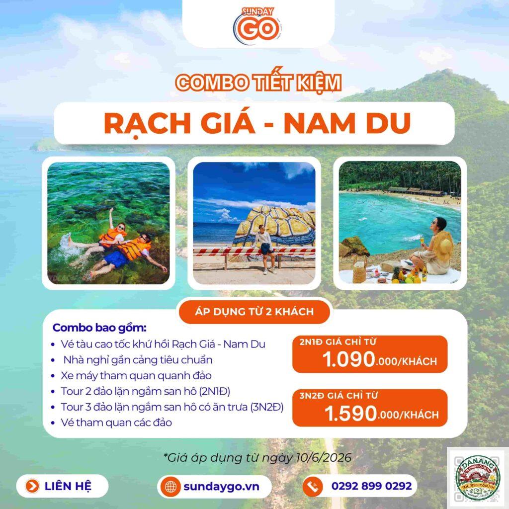 lịch trình du lịch rạch giá 2 ngày 1 đêm