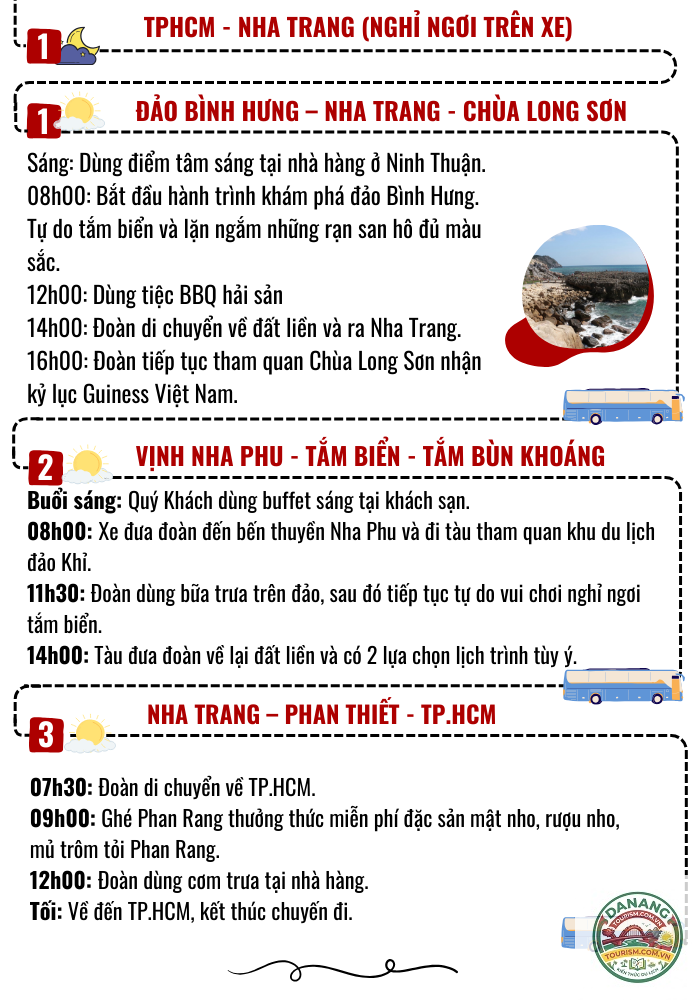 lịch trình nha trang bình hưng - Hình 1