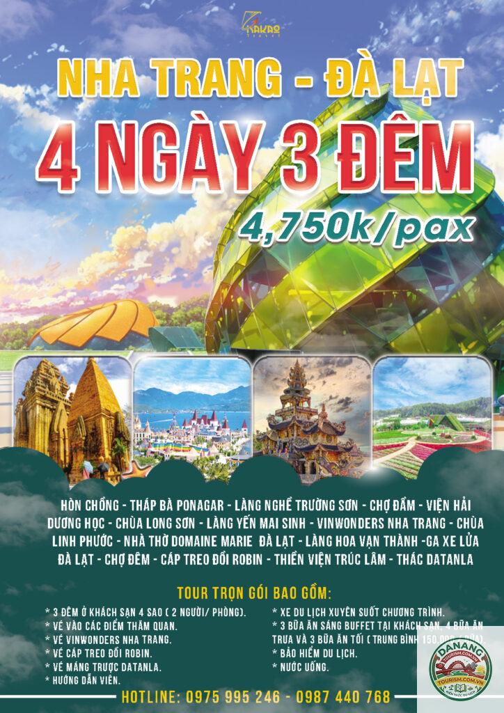 lịch trình nha trang đà lạt 4 ngày 3 đêm