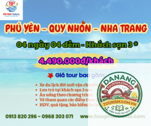 lịch trình quy nhơn phú yên nha trang