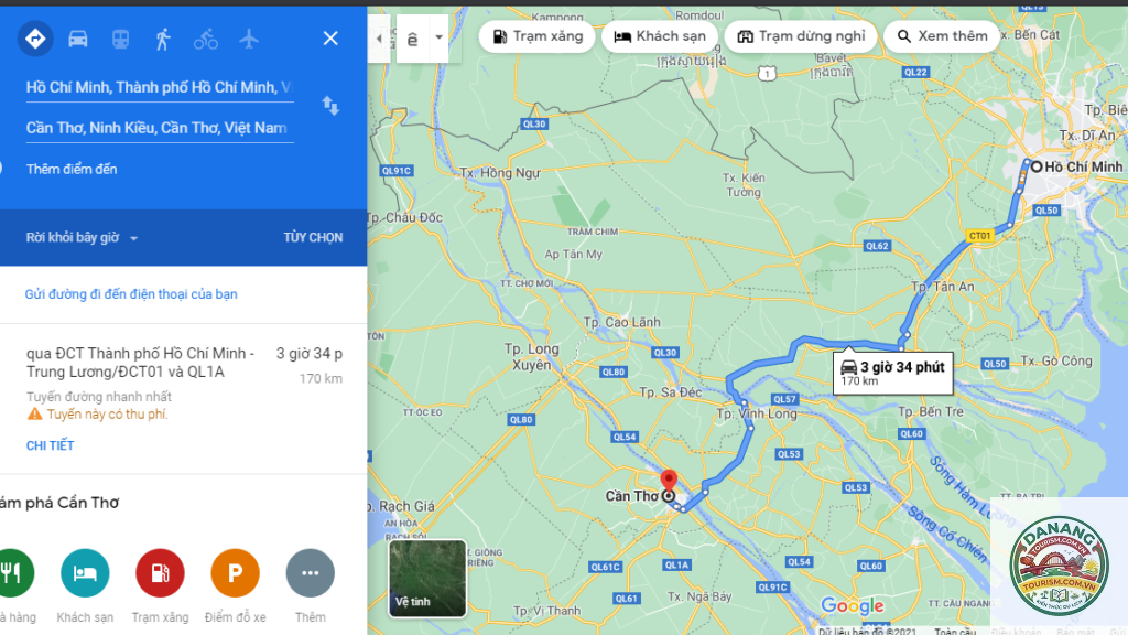 lịch trình sài gòn cần thơ