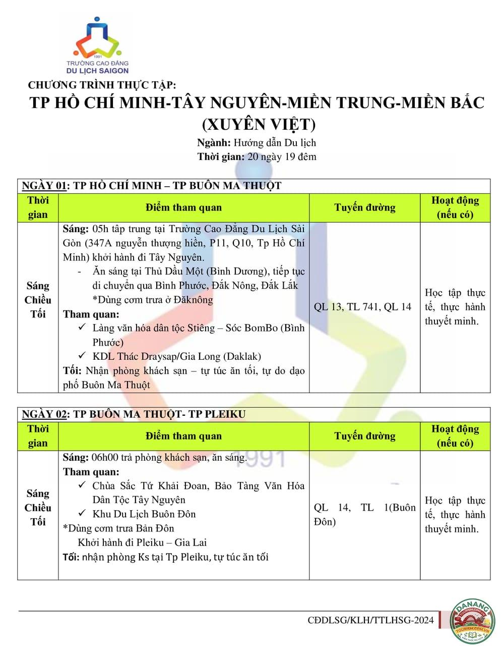 lịch trình xuyên việt 20 ngày - Hình 1
