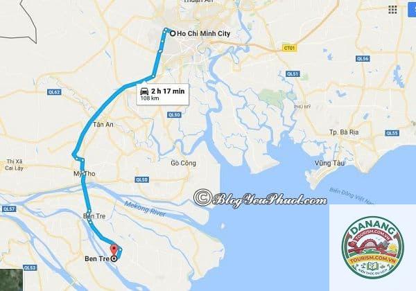 đường đi Bến Tre
