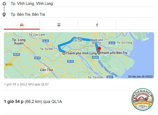 khoảng cách Vĩnh Long Bến Tre - Image 1